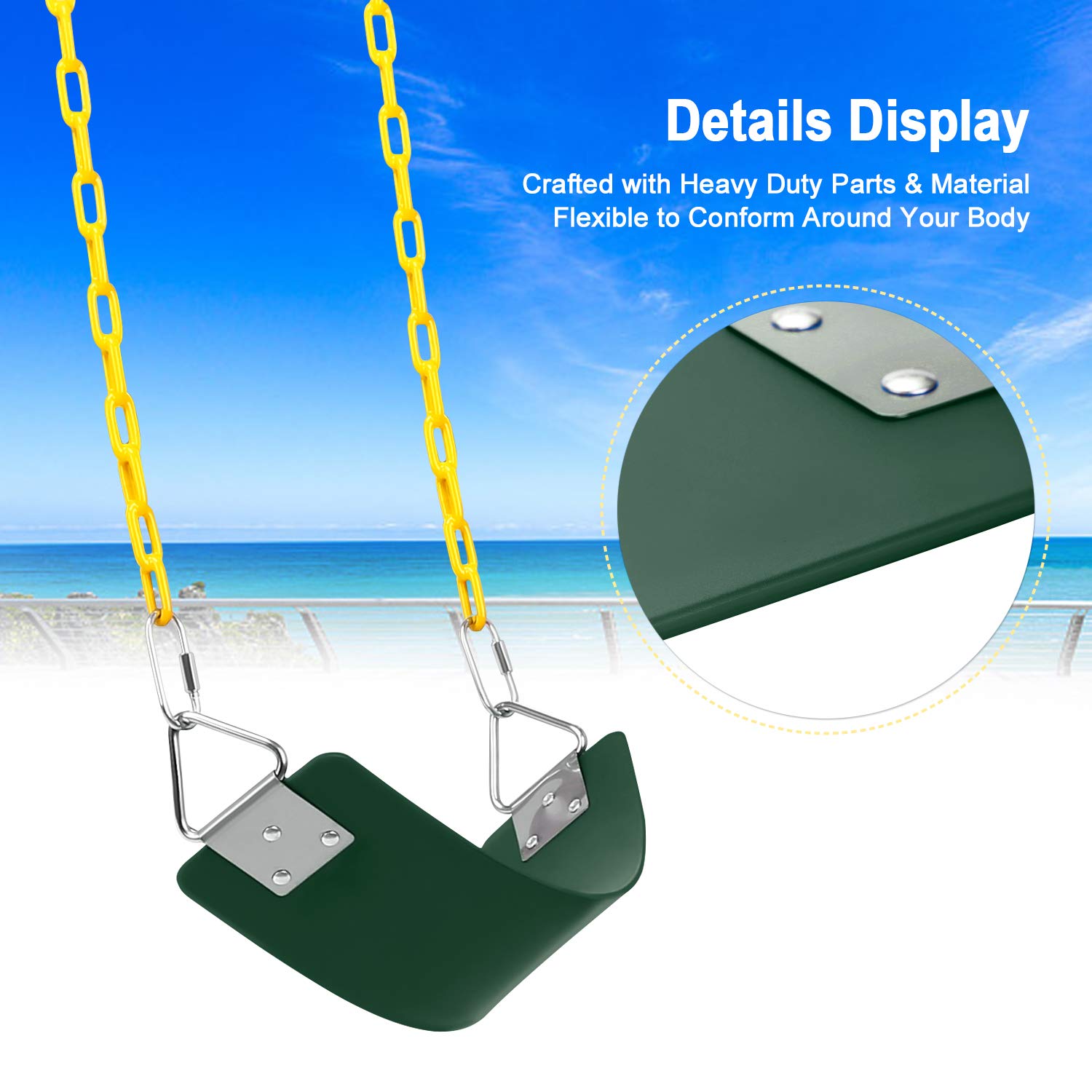 AGPTEK includes locking buckles for flexible, secure suspension.