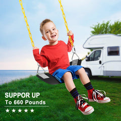 AGPTEK swing supports up to 250 pounds for active kids