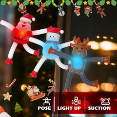 AGRASIV Christmas LED pop tubes Moose — vibrant fidget toy with suction-cup versatility.