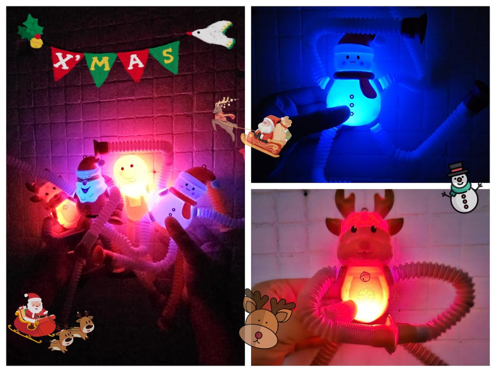 AGRASIV Christmas pop-tubes textured arms and legs — enhanced tactile exploration.
