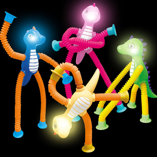 AGRASIV dinosaur pop tubes LED light up pack for sensory play.