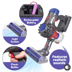 AGRASIV kids vacuum toy handheld mode supports easy mobility during playtime