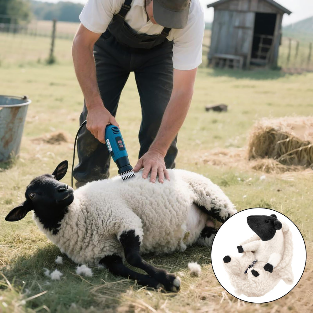 AGRIMONY sheep toy includes anti-slip hooves for safe shelf or bed use.