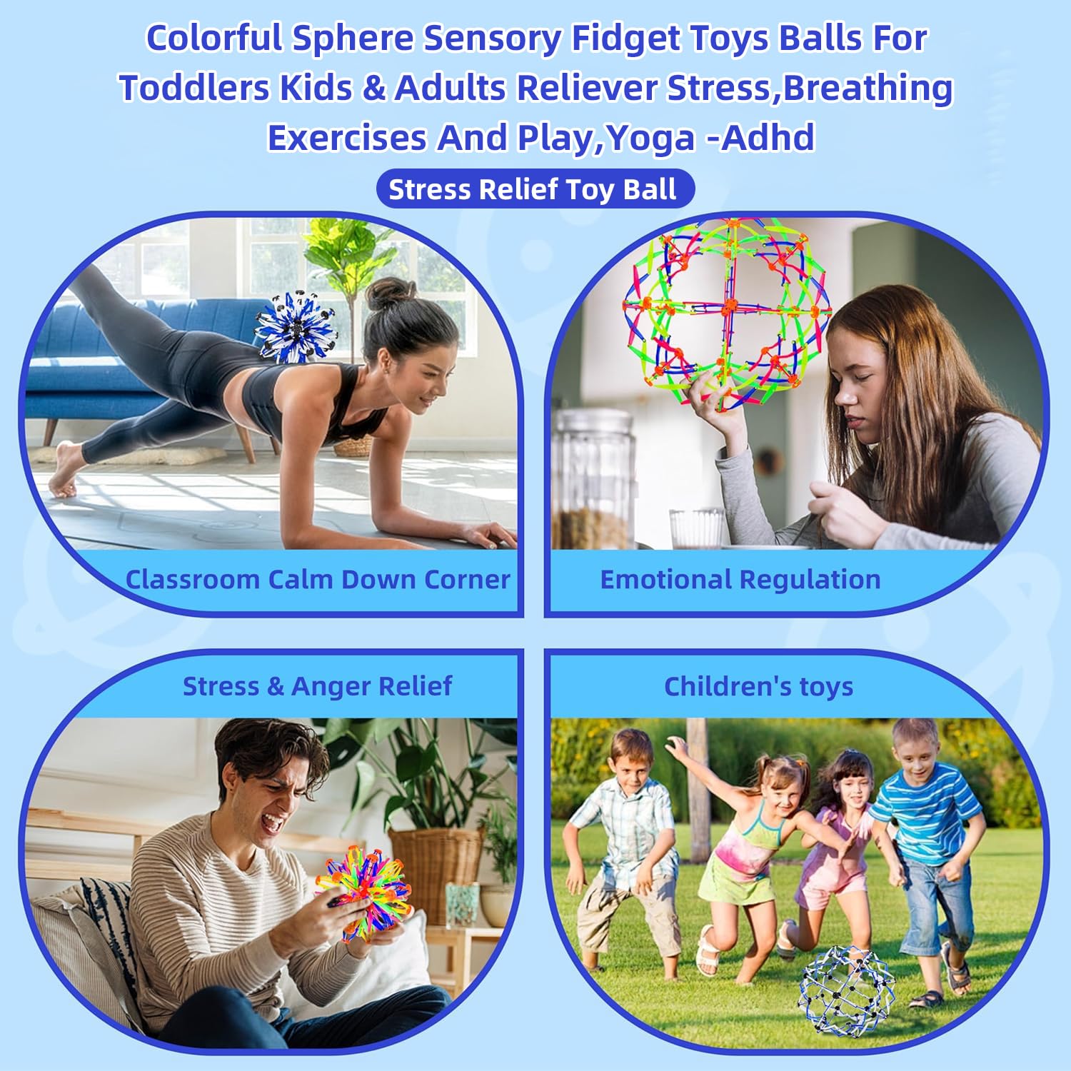 AGSIXZLAN breathing action ball mid-use promotes mindful breathing