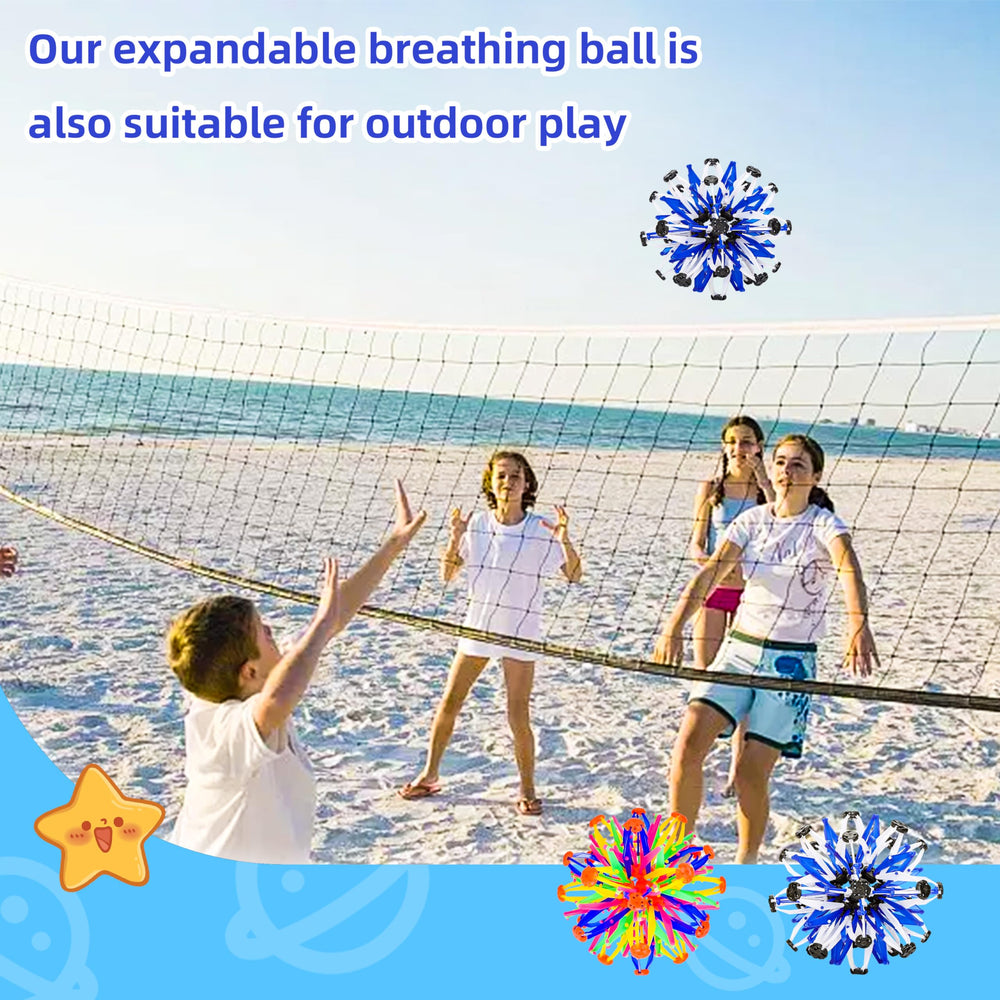 AGSIXZLAN expandable ball in expanded state for sensory engagement