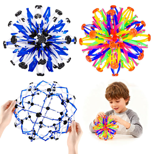 AGSIXZLAN colorful sphere expandable ball front view for tactile play and focus