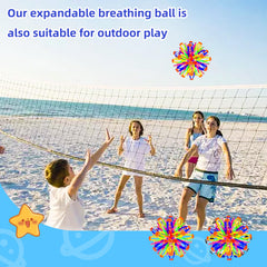 AGSIXZLAN expandable ball in action demonstrates hands-on stress relief.