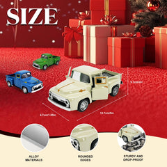 AGSIXZLAN Little Beige Truck Toy open doors for interactive pretend play