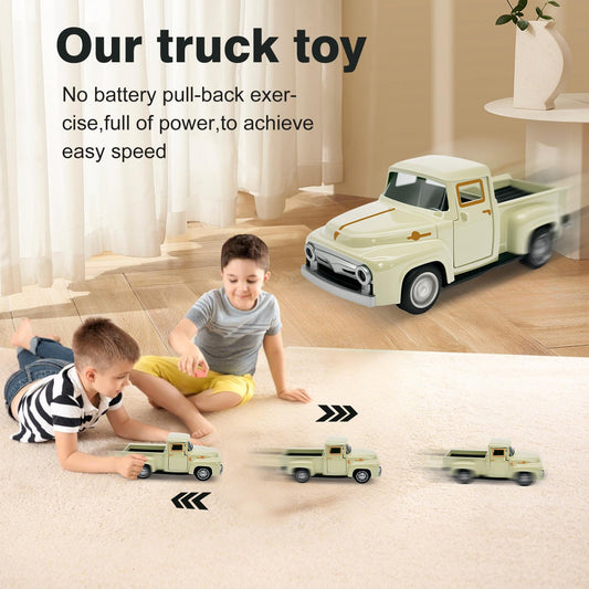 AGSIXZLAN Little Beige Truck Toy side view highlights compact size for little hands