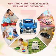 AGSIXZLAN Little Blue Truck pull-back action offers battery-free fun.