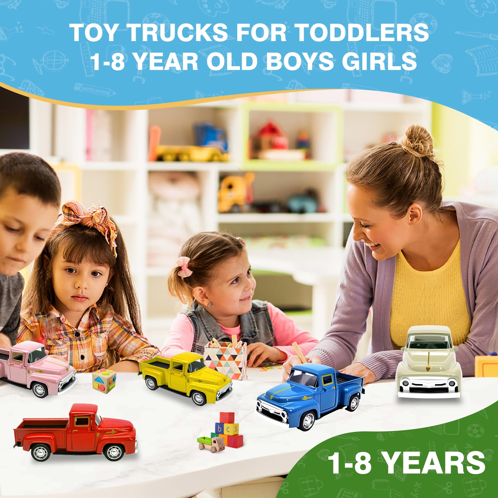 AGSIXZLAN Little Red Truck desk decor and kid-friendly toy.