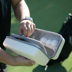 AGUstrike golf glove holder keeps gloves accessible mid-round
