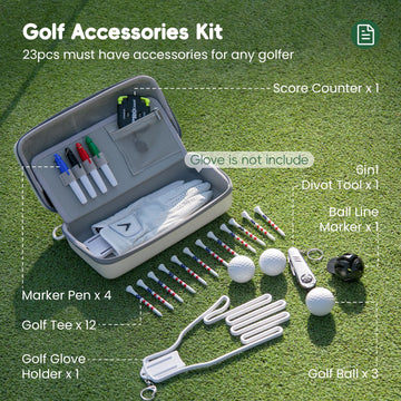 AGUstrike 12 golf tees ready for quick tee-offs on the range