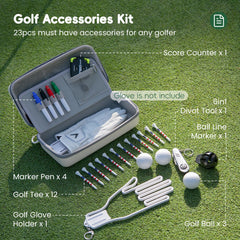 AGUstrike 12 golf tees ready for quick tee-offs on the range