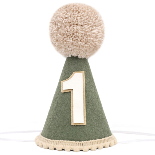 Agvgaza Wild One Birthday Hat in deep green, ideal for memorable baby milestone photos.