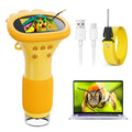 Ahalfcit kids microscope screen view shows crystal-clear real-time observation.