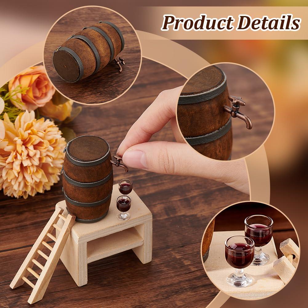 AHANDMAKER miniature drink bottles set enhances mini bar displays