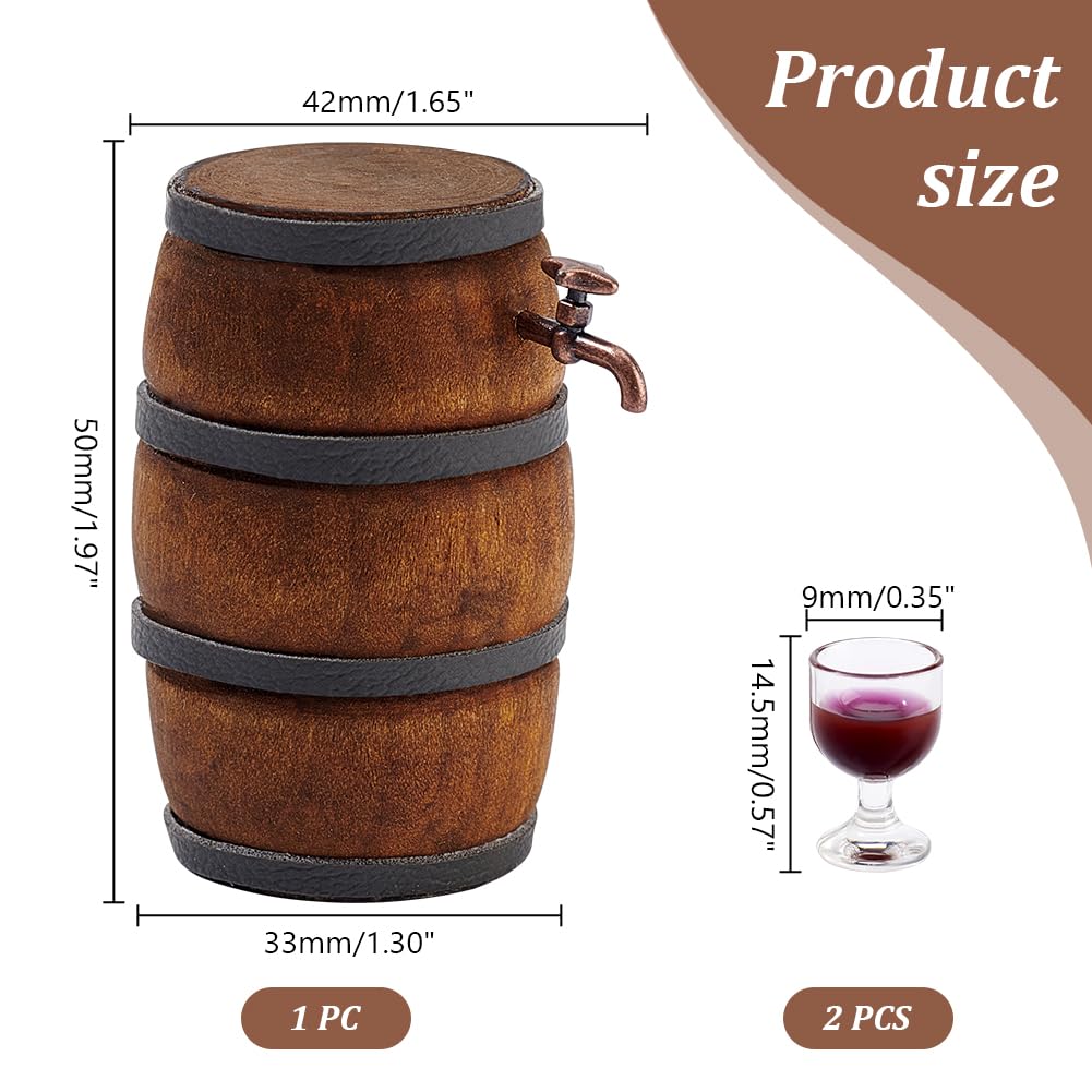AHANDMAKER miniature wine glass for realistic dollhouse bar scenes