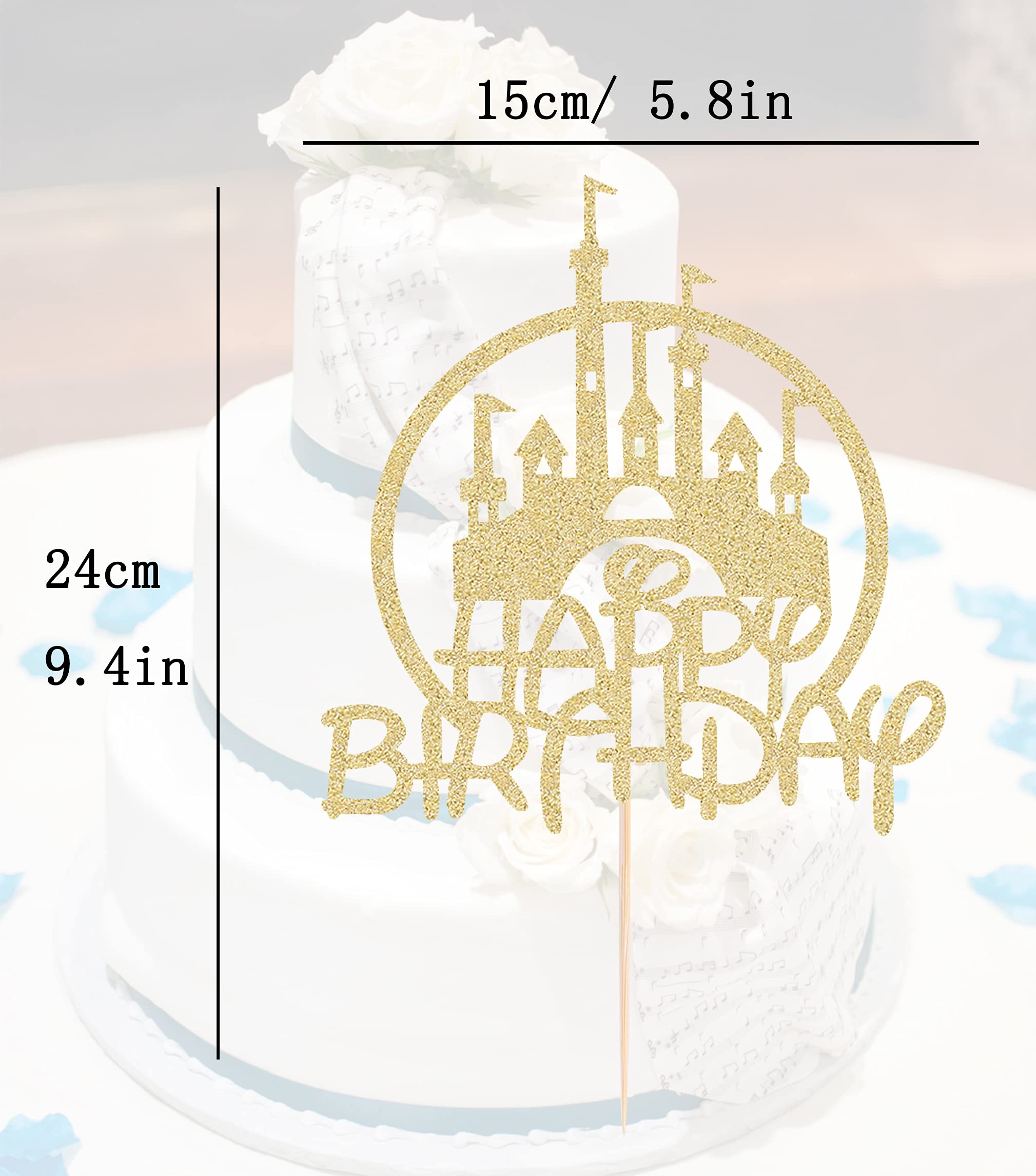 AHAORAY princess-prince themed topper enhances birthday cake visuals