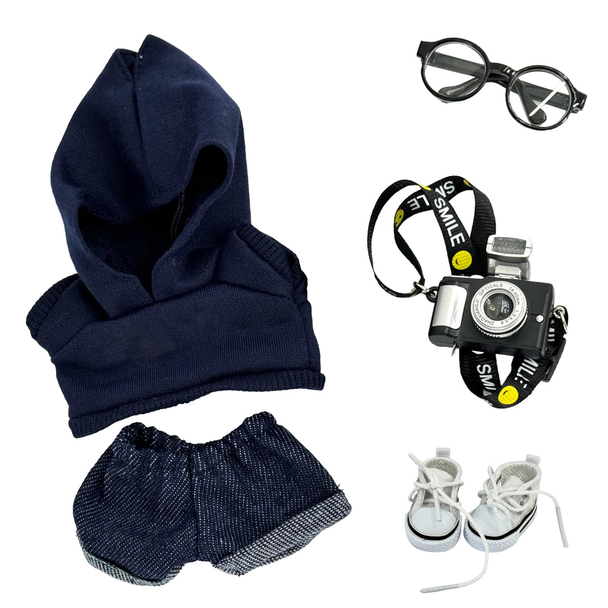 Ahdesana 17cm doll hoodie and jeans set for play and display