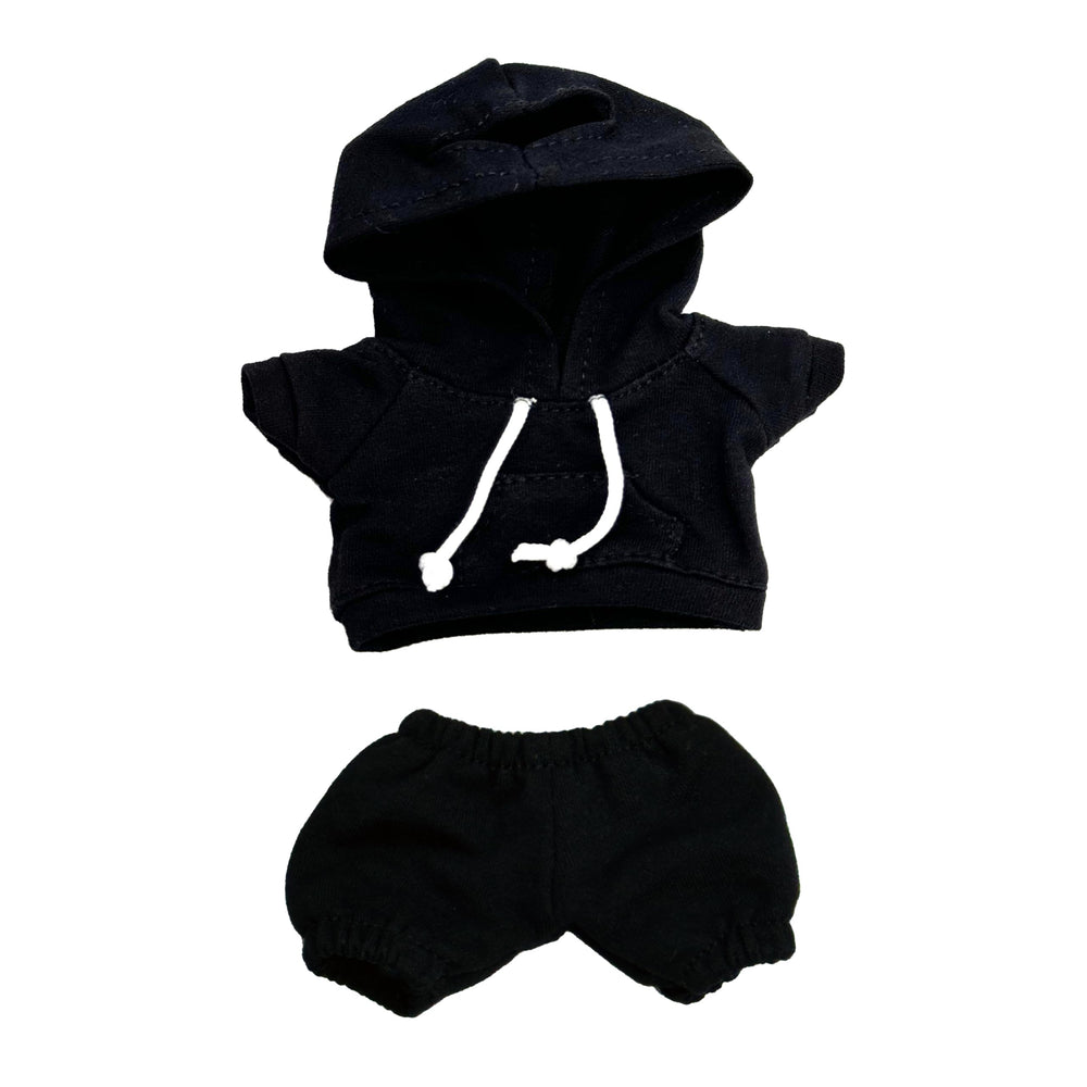 Ahdesana black doll clothes set fits 17cm dolls for versatile styling
