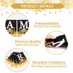 AhfuLife black and gold balloons kit for elegant Ramadan ambiance.