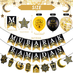 AhfuLife Eid Mubarak banner collection featuring moon and star designs.