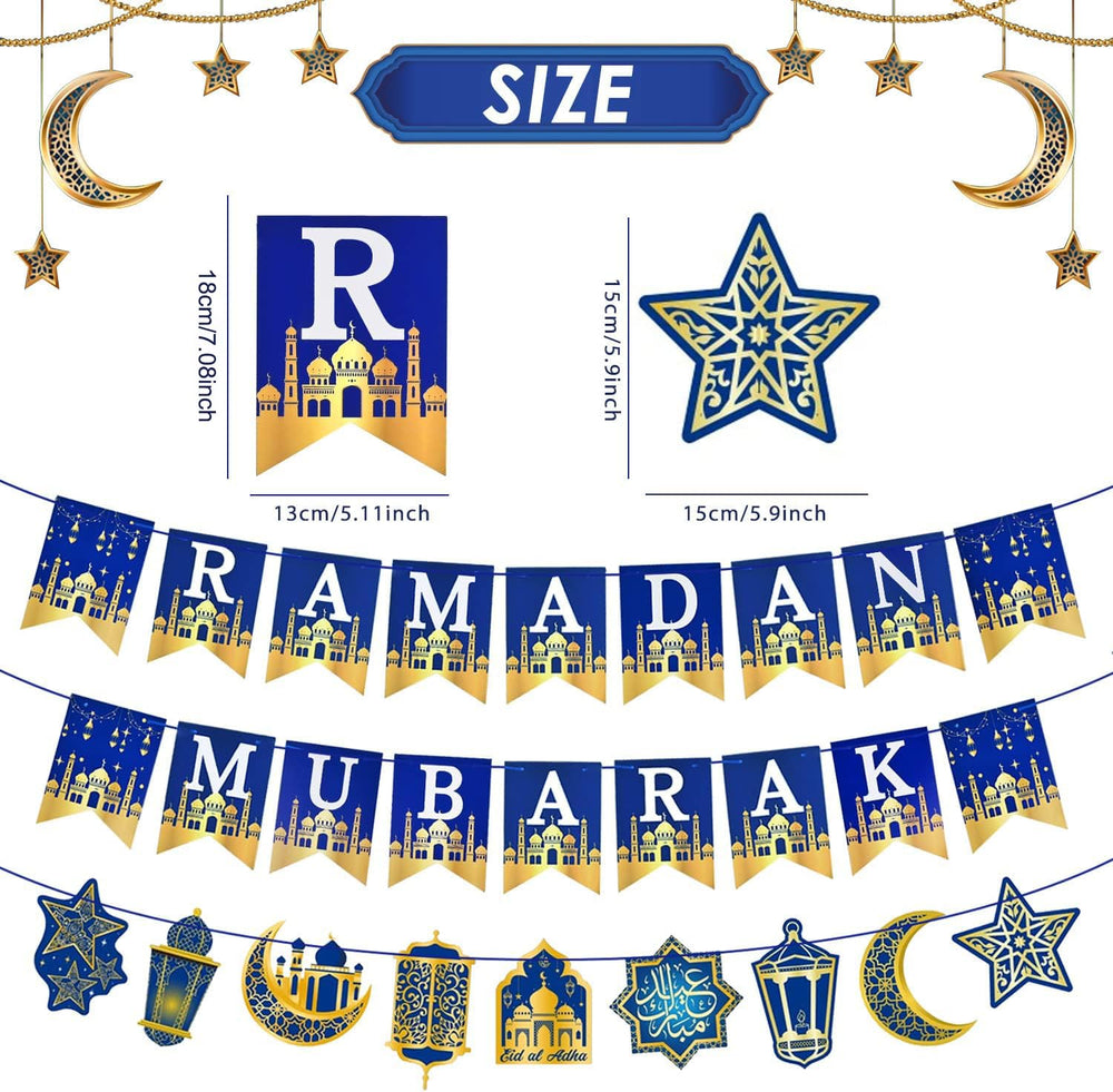 AhfuLife MUBARAK banner letters for inviting entryways and festive greetings.