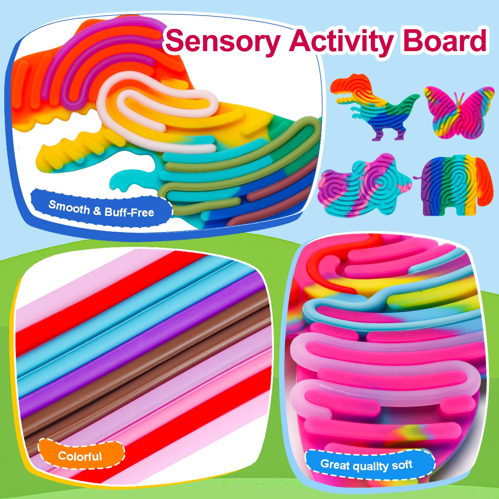 AHHSOY sensory board dinosaur helps kids channel energy during quiet time.