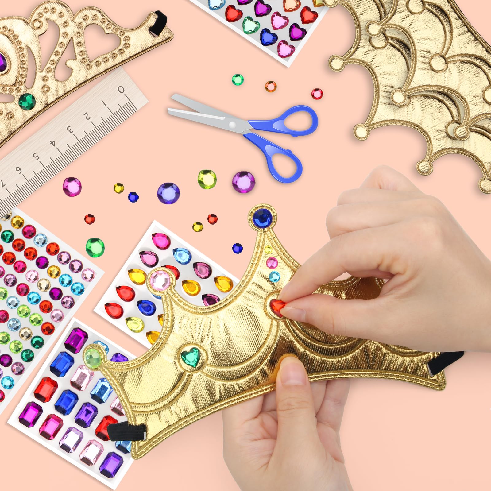 AHIER birthday party crowns set perfect for dress-up and celebrations.