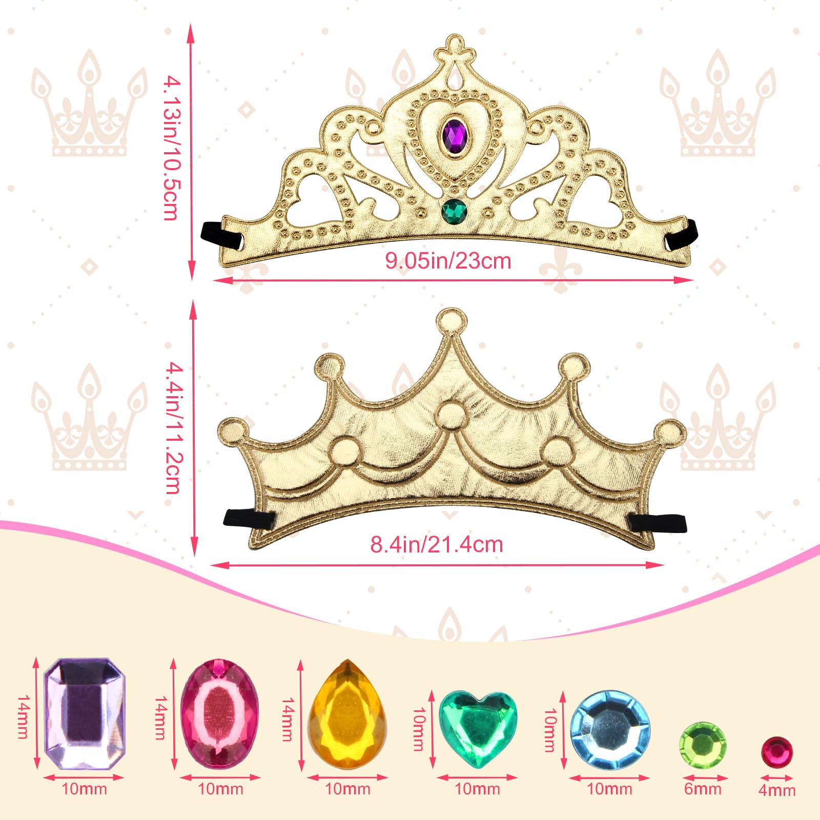 AHIER princess crowns DIY design lets kids decorate and customize their look.
