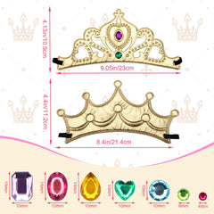 AHIER princess crowns DIY design lets kids decorate and customize their look.