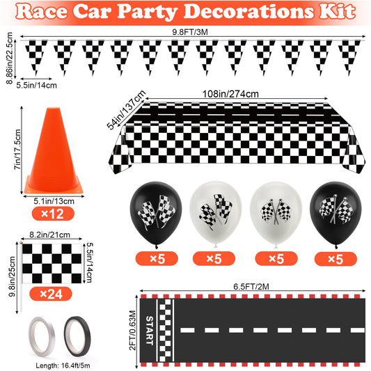 AHIER checkered flags on sticks for quick finish-line accents at events.