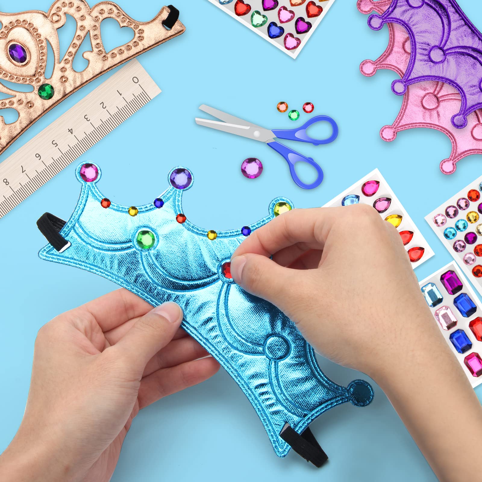 AHIER self-adhesive rhinestones for quick crown decoration