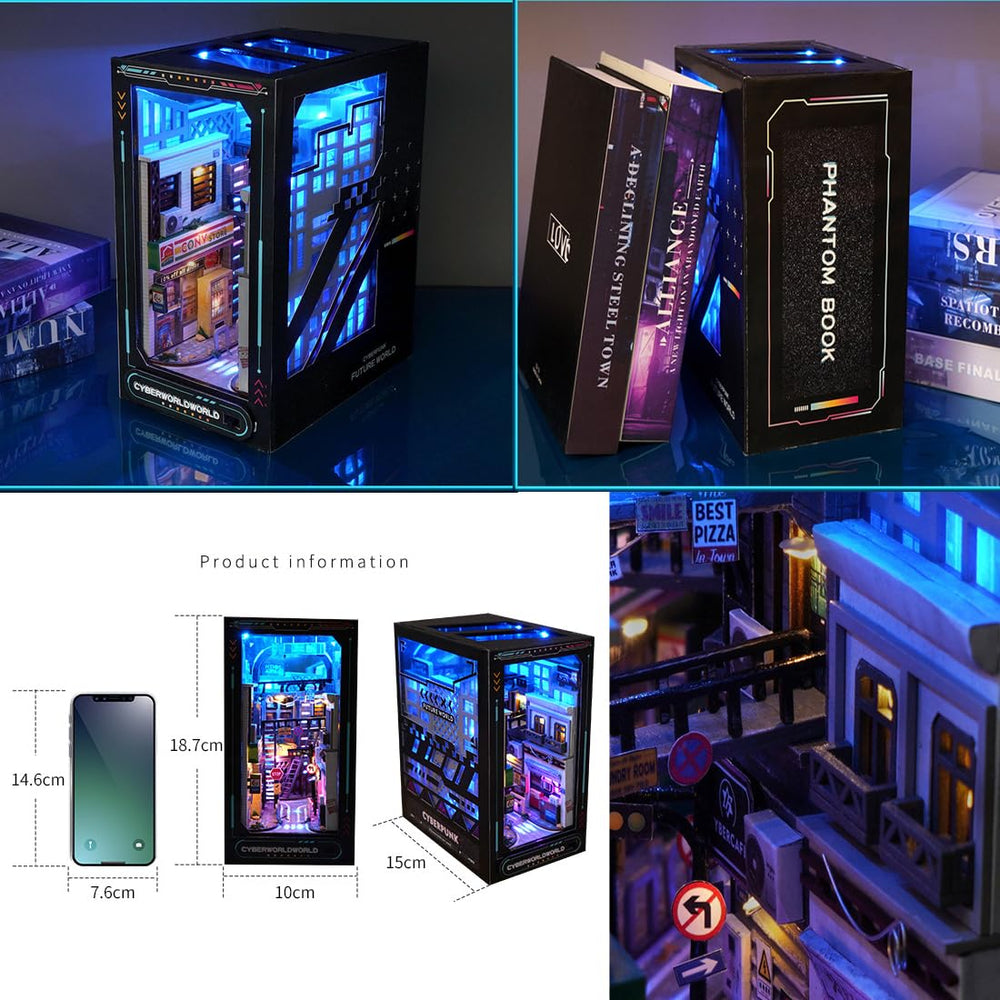 Ahilmrn Book Nook features blue main color with pink and yellow accents for cozy futurism.