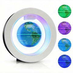 Ahilzam magnetic levitating globe base creating a floating desk centerpiece.