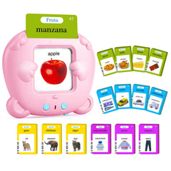 AHJ talking flash cards featuring animals illustrations boost early vocabulary recall.