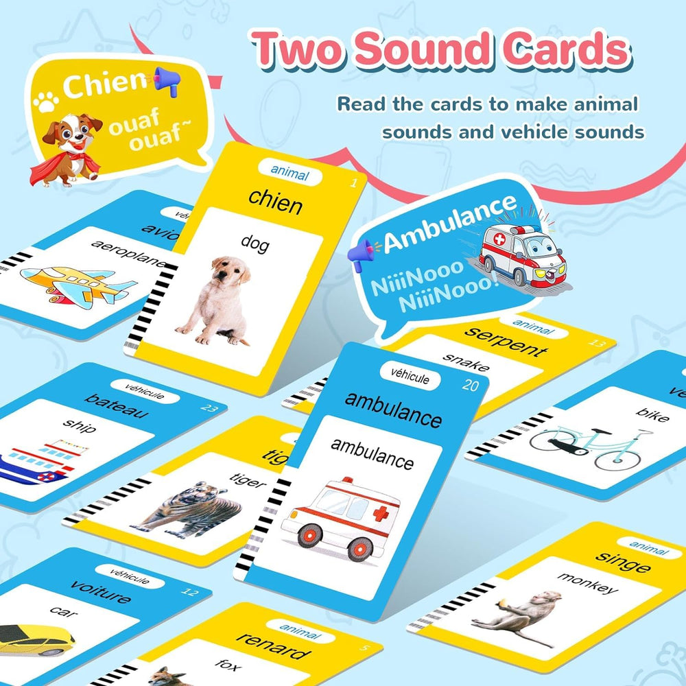 AHJ cards offer three audio modes for bilingual English and French exposure