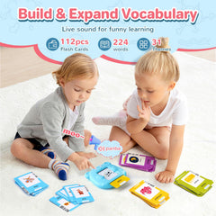 AHJ Talking Flash Cards food fruits vegetables vocabulary boosts bilingual conversations
