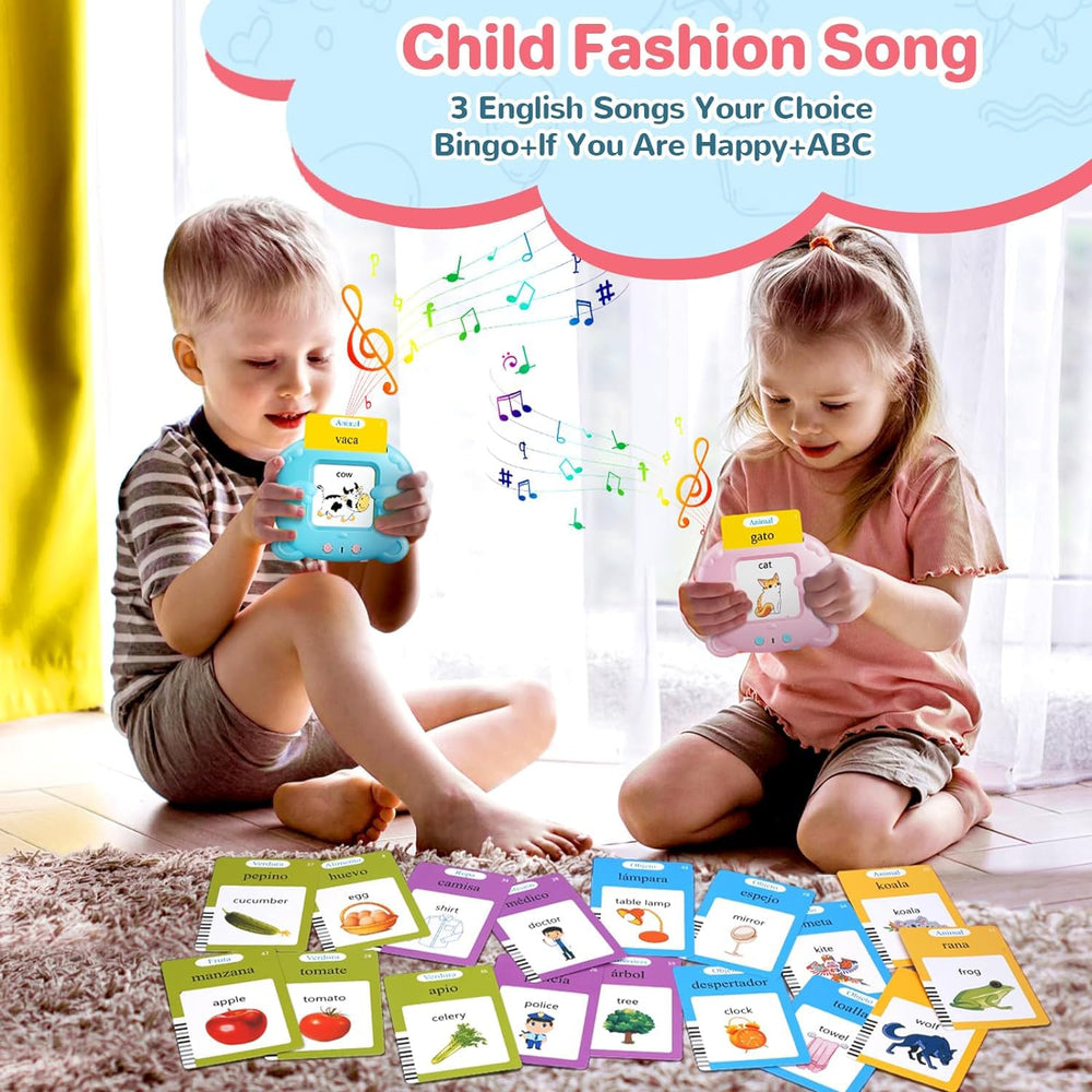 AHJ Talking Flash Cards transportation theme teaches vehicles in two languages