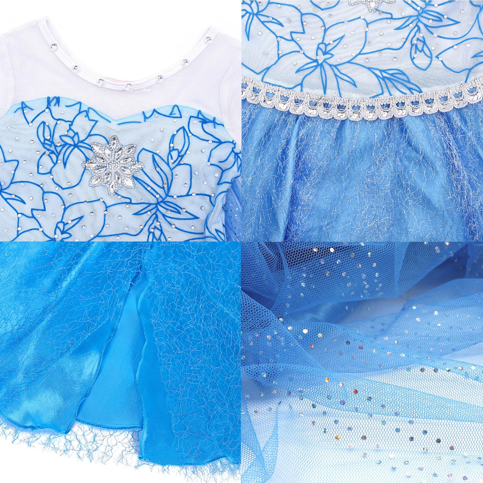 AHLPO Elsa dress waist embroidery adds delicate craftsmanship and charm