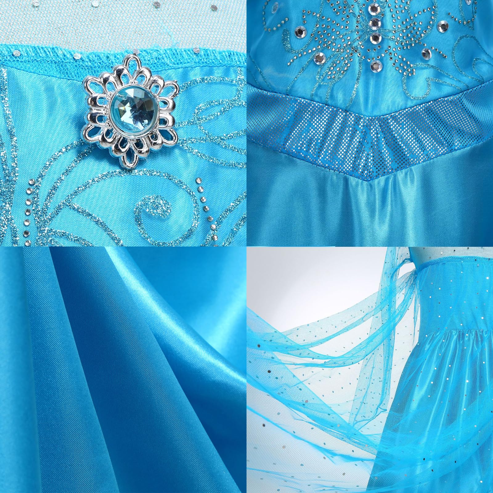 AHLPO Elsa Dress wig braid completes the princess cosplay look