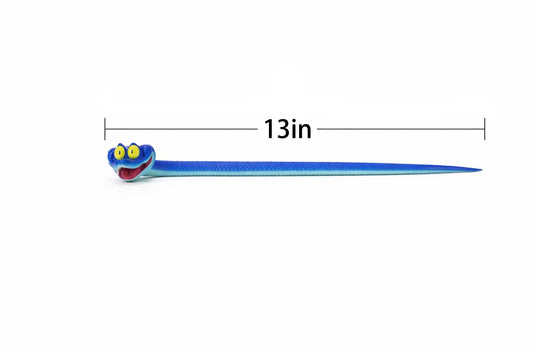 Ahlsense blue cartoon snake full body 13-inch bendable for creative play