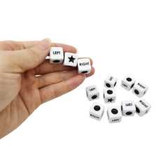 Ahoper community game night with 12-dice set for social fun.