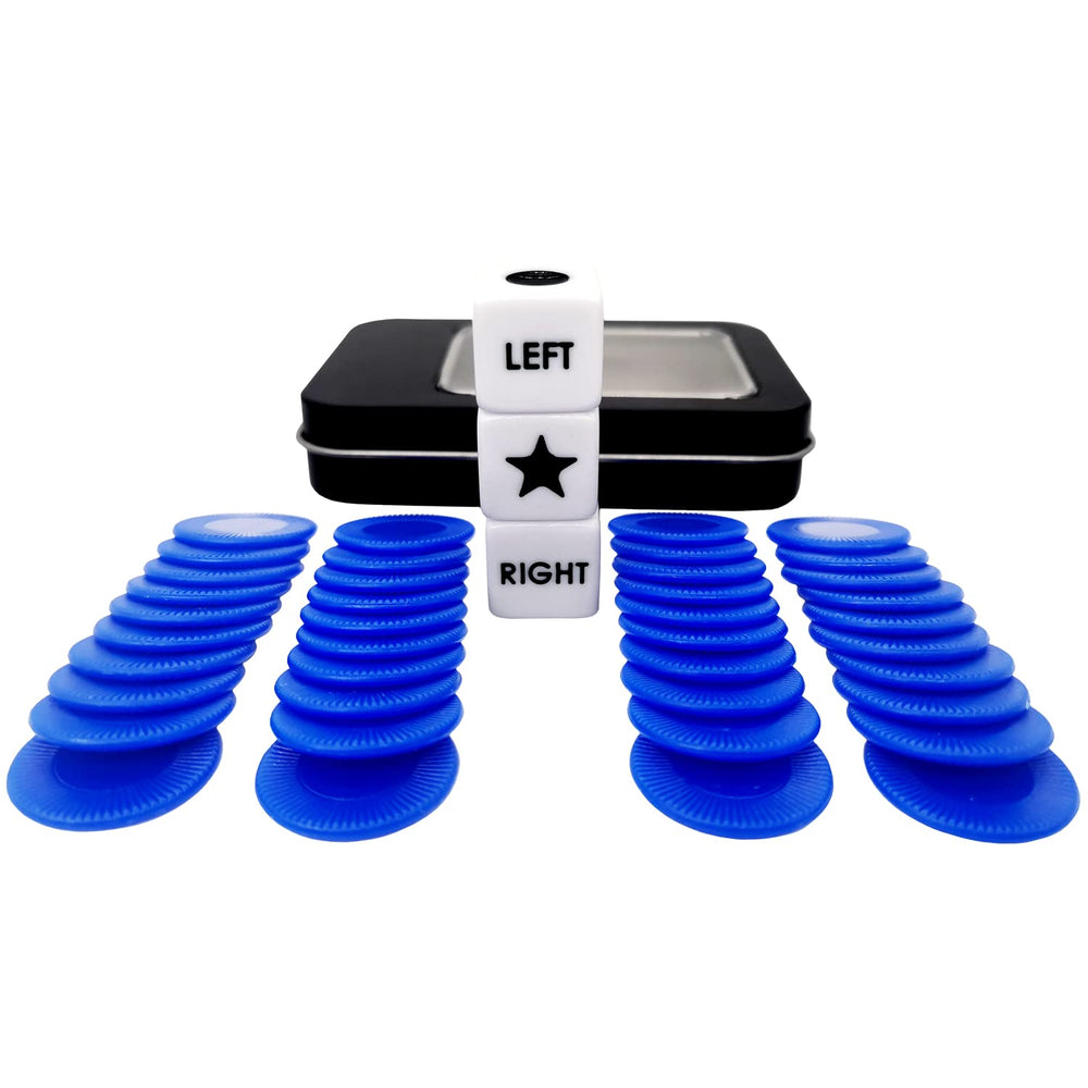 Ahoper Left Right Center blue chips boost tactile play and tension