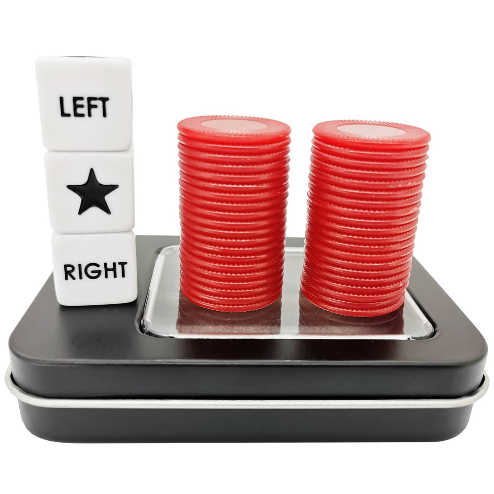 Ahoper left right center dice set with three dice for party play