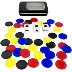 Ahoper metal storage box with transparent window keeps the game organized and portable.