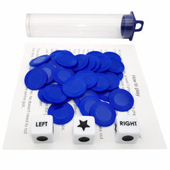Ahoper round tube storage keeps game compact for travel.