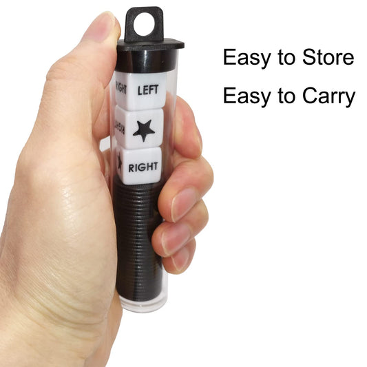 Ahoper round tube storage travel case shown with game components