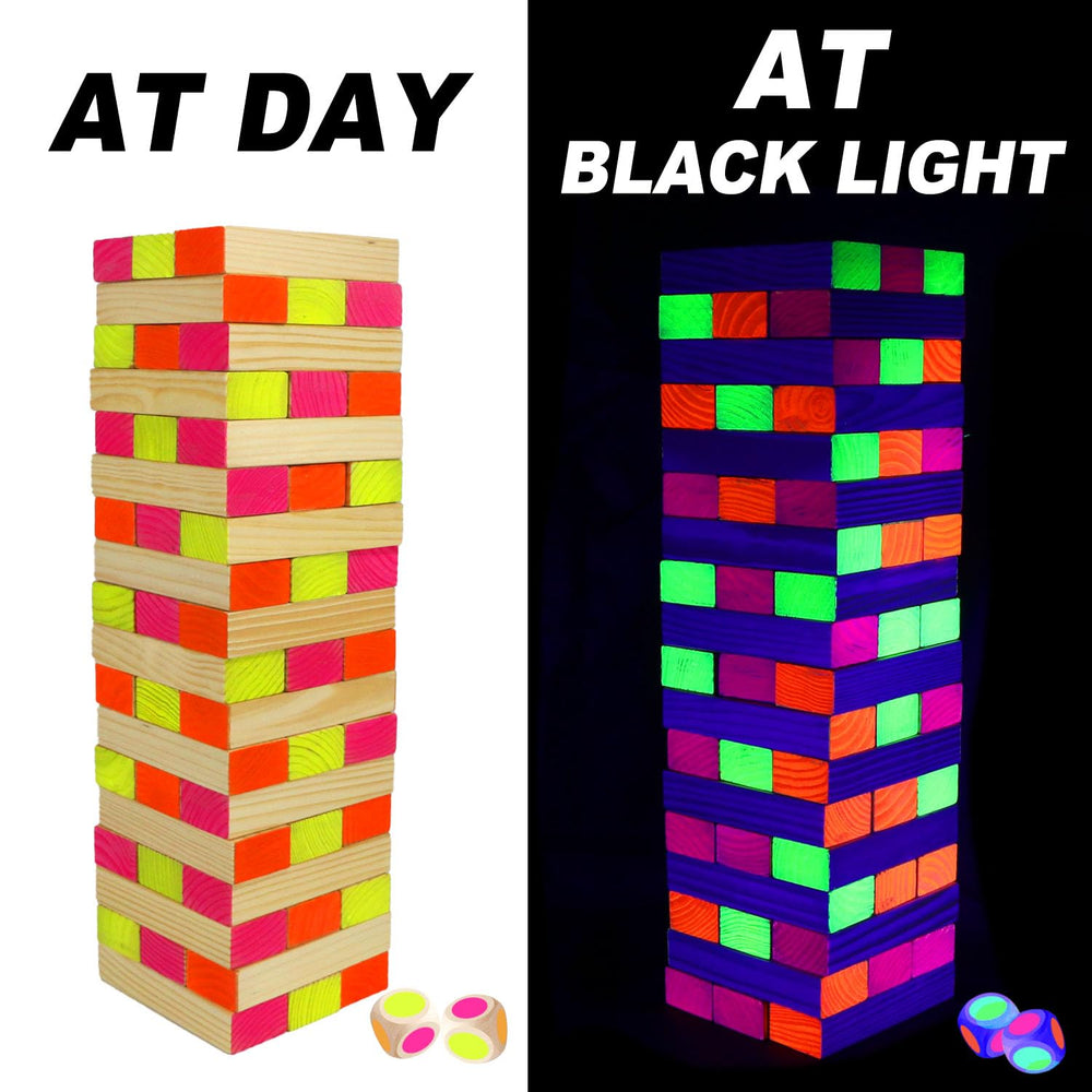 Ahuimeius blacklight lamps illuminate the game night with dramatic glow